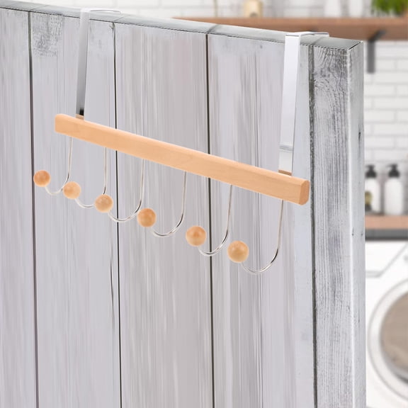 LOLIPPYY Chocolate Door Hooks, Metal and Wood, No Drill, Heavy Duty, Multifunctional