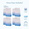 thumbnail image 5 of UNIQOOO 12Pcs Ombre Blue Gift Bags Bulk w/ 24 Tissue Paper, 9 x 7 x 4 In, Gradient Pastel Blue Glitter Paper Gift Wrap Bag, Recyclable Gift Packaging for Wedding Birthday Mother's Day Baby Shower, 5 of 9