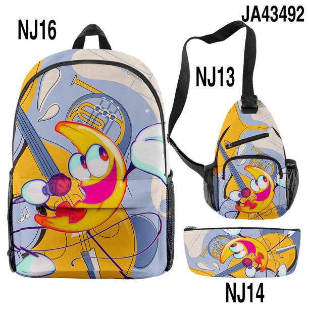 Conjunto de tres piezas para niños, mochila escolar Roblox, bolso de lápices, bolso de hombro con cremallera para estudiantes, regalo para niños
