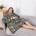 thumbnail image 5 of Oversized Wearable Blanket Hoodie,Multicolor Bigfoot and Text Pattern Sherpa Blanket Hoodie with Super Pockets,Super Warm Fuzzy Pullover for Women & Men, 5 of 6