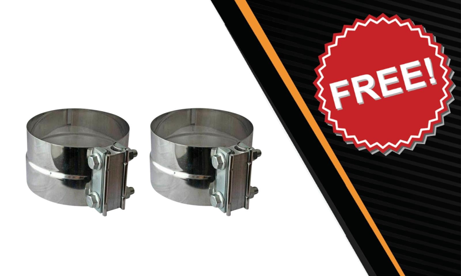 Colt Exhaust | Stainless Steel 5" Straight Exhaust Pipe 36" Length | Universal Fit Exhaust Pipe | Includes Two Lap Joint Band Clamps