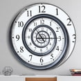 thumbnail image 2 of Designart 'Time Spiral Analog Wall ' Modern wall clock, 2 of 6