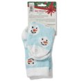 thumbnail image 3 of Airplus Aloe Infused Spa Crew Socks, Frozen Blue Tossed Snowmen, Women's Size 5-10, 3 of 6