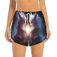 thumbnail image 4 of Lsque Fox Couple Printed Women's Running Shorts with Liner Pockets,Elastic Quick Dry Workout Athletic Gym Yoga Shorts,Womens High Waist Shorts-Medium, 4 of 9