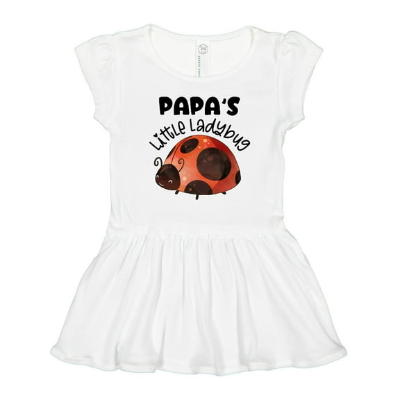 Inktastic Papa's Little Ladybug Girls Toddler Dress