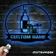 thumbnail image 3 of Craftnamesign Custom Whiskey Bourbon Cigar Metal Wall Art LED Light, Custom Bourbon Bar Pub Decor, 3 of 5