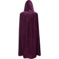 thumbnail image 1 of Capa con capucha de terciopelo Unisex Capa de Halloween Diablo Bruja Mago Halloween Navidad Cosplay, 1 of 1
