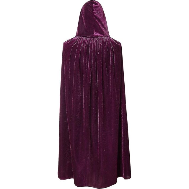 Capa con capucha de terciopelo Unisex Capa de Halloween Diablo Bruja Mago Halloween Navidad Cosplay