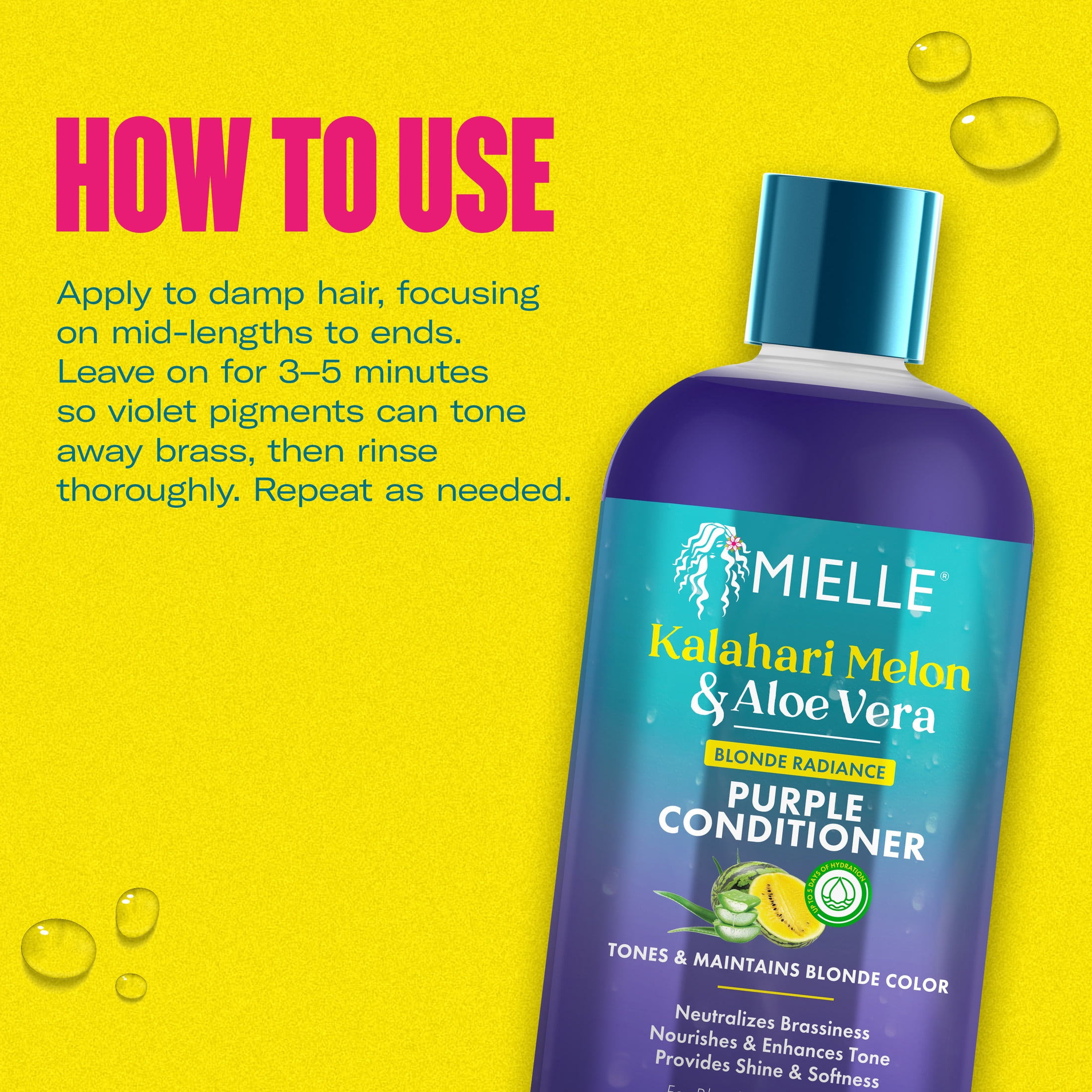 Mielle Kalahari Melon and Aloe Vera Blonde Radiance Purple Conditioner - 12 oz