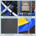 thumbnail image 4 of 55" Multi-Color Indoor/Outdoor Trampoline with Enclosure Net – Safe Bouncing Fun for Ages 3-6 – Durable Metal Frame & Bungee Design – Living Room, Backyard Play, 4 of 7