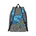 thumbnail image 3 of Balery Fun Riding Dinosaur Vintage Canvas Backpack for Men and Women - Large Capacity, Durable Travel Laptop Bag for School, Work, Hiking, and Outdoor Activities, 3 of 7