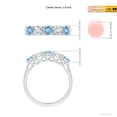 thumbnail image 4 of Angara Natural 0.54 Ct. Aquamarine with Diamond Non Eternity Ring in 14K White Gold for Women (Ring Size: 3), 4 of 9