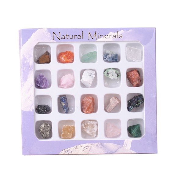 Calendario De Adviento Navideño De 20 Piezas, Piedra De ágata De Cristal, Ideal Para Niños Y Entusiastas De La Geología, Decoración Reutilizable