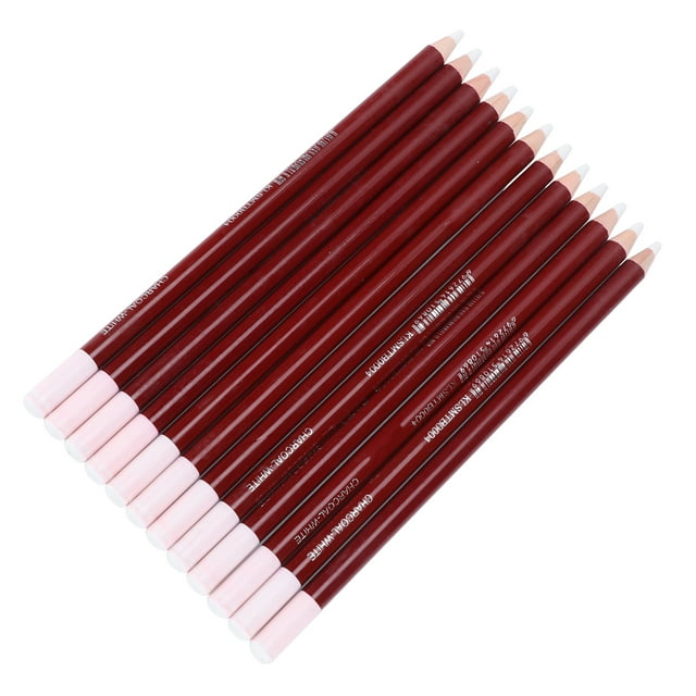 Lápiz de carbón blanco, lápiz de carbón blanco, suministros para pintura de arte en madera, lápiz de carbón blanco destacado, rendimiento inigualable