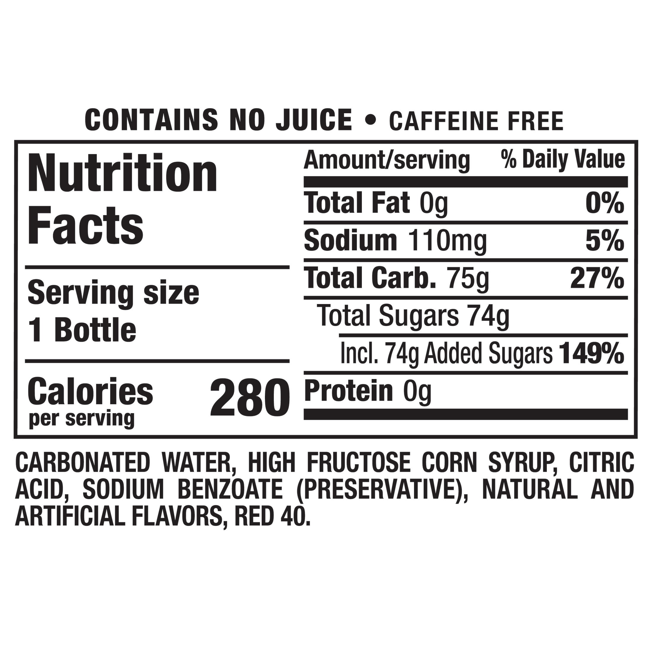 Crush Caffeine Free Watermelon Soda Pop, 20 fl oz, Bottle
