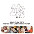thumbnail image 4 of Durable Zinc Alloy Heart-Shaped Clothes Buckles for Daily Use 10 Pieces Silver Color, 4 of 9
