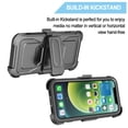 thumbnail image 2 of Apple iPhone 12 Pro Max Case, 6.7" Phone 12 Pro Max Clip Belt Holster, Takfox Shockproof Swivel Defender Heavy Duty Armor Protective Cases & 2 PCS Screen Protector with Kickstand Rugged Cover, Gray, 2 of 7