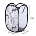thumbnail image 3 of Collapsible Laundry Basket | Pop Up Laundry Hamper | Black Laundry Storage Organizer for Bathroom Dorm Bedroom, Safari Nursery Decor, 3 of 7