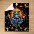 thumbnail image 3 of Frog Throw Blanket Indian Exotic Sun Moon Fleece Blanket for Kids Teens Adults Outerspace Galaxy Wild Animal Flannel Blanket for Housewarming Couch 40x50, 3 of 6