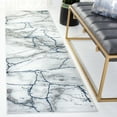 thumbnail image 2 of SAFAVIEH Craft Paul Abstract Runner Rug, Ivory Grey/Blue, 2'3" x 16', 2 of 10