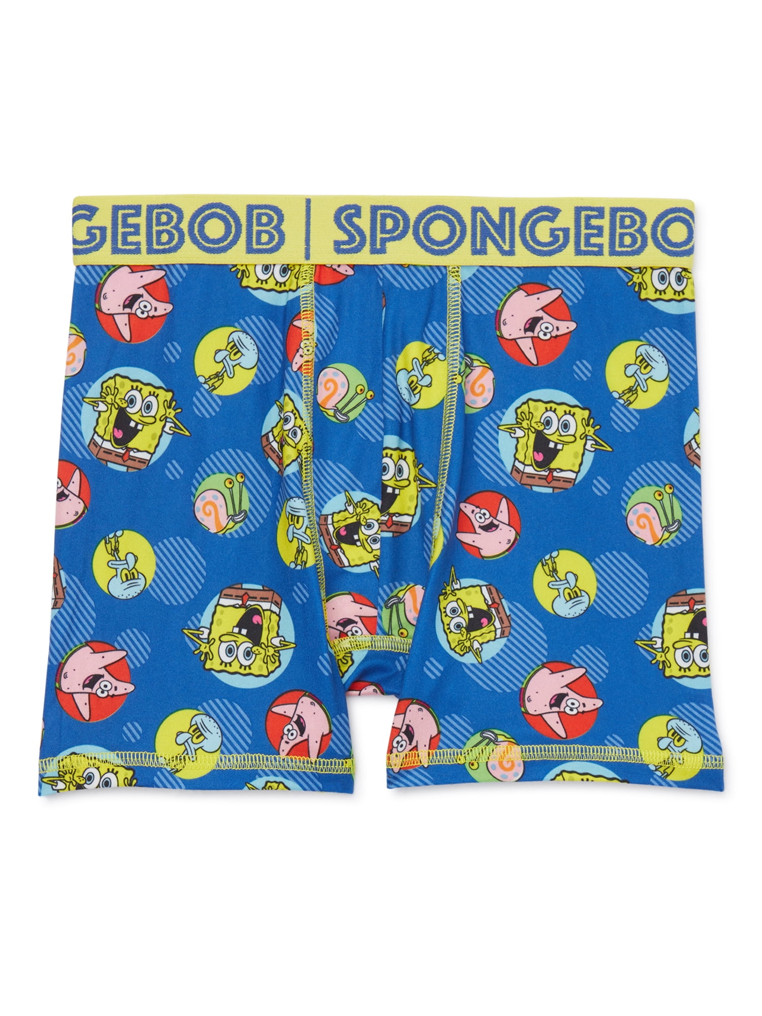 SpongeBob SquarePants Boys Allover Print Boxer Briefs, 4-Pack, Sizes XS-XL