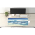 thumbnail image 2 of Landscape Computer Mouse Pad, Snowy Mountains Steep Slopes and Forest, Rectangle Non-Slip Rubber Mousepad Large, 31" x 12" Gaming Size, Sky Blue Pale Yellow, by Ambesonne, 2 of 2