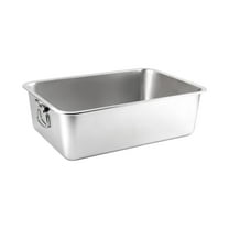 Cat , Pet Litter Tray Stainless Steel Litter Toilet Easy to Clean Sand 45cmx35cmx10cm