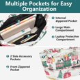 thumbnail image 3 of FORMRS Tote Bag for Women Quilted Large Capacity Travel Work Carry On Shoulder Handbag, Christmas Train, 3 of 7