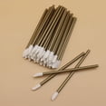 thumbnail image 1 of Zhuge 150 aplicadores de pinceles desechables para labios, aplicadores de lápiz labial negro, pinceles desechables para uñas, varitas de brillo de lápiz labial para maquillaje (dorado), 1 of 3