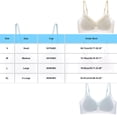 thumbnail image 6 of Seamless Bras for Women Full Coverage Plaid Lace Trim Regular Support No Underwire Ladies Cute Daily Bra (36/80BCD, Khaki), 6 of 6