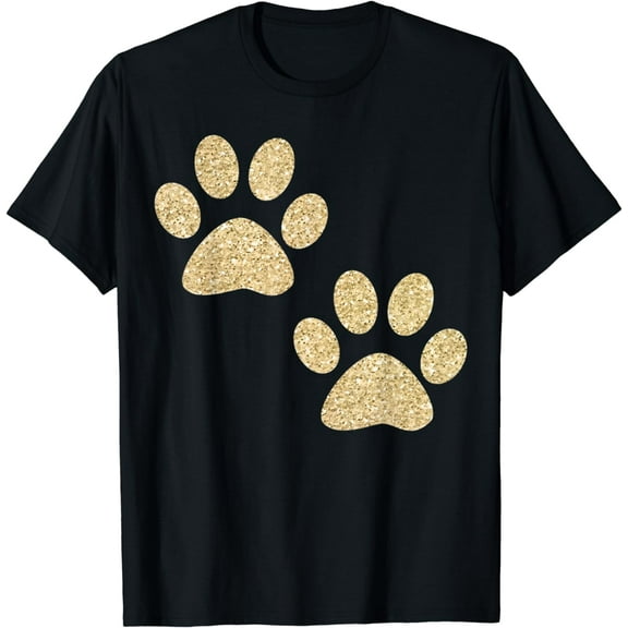 Gold Paw Prints T-Shirt