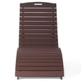 thumbnail image 2 of WestinTrends Outdoor HDPE In-Pool Patio Chaise Lounge Chair With Wheels, Dark Brown, 2 of 12