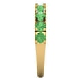 thumbnail image 4 of 1 ctw Wedding Band for Women - 14K Yellow Gold Simulated Green Diamond Stackable Eternity Ring, 4 of 6