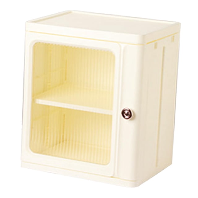 Elodie Storage Cabinet Kitchen Cabinet Folding Storage Box for Home Bedroom Bedside 1 Tier without Wheel