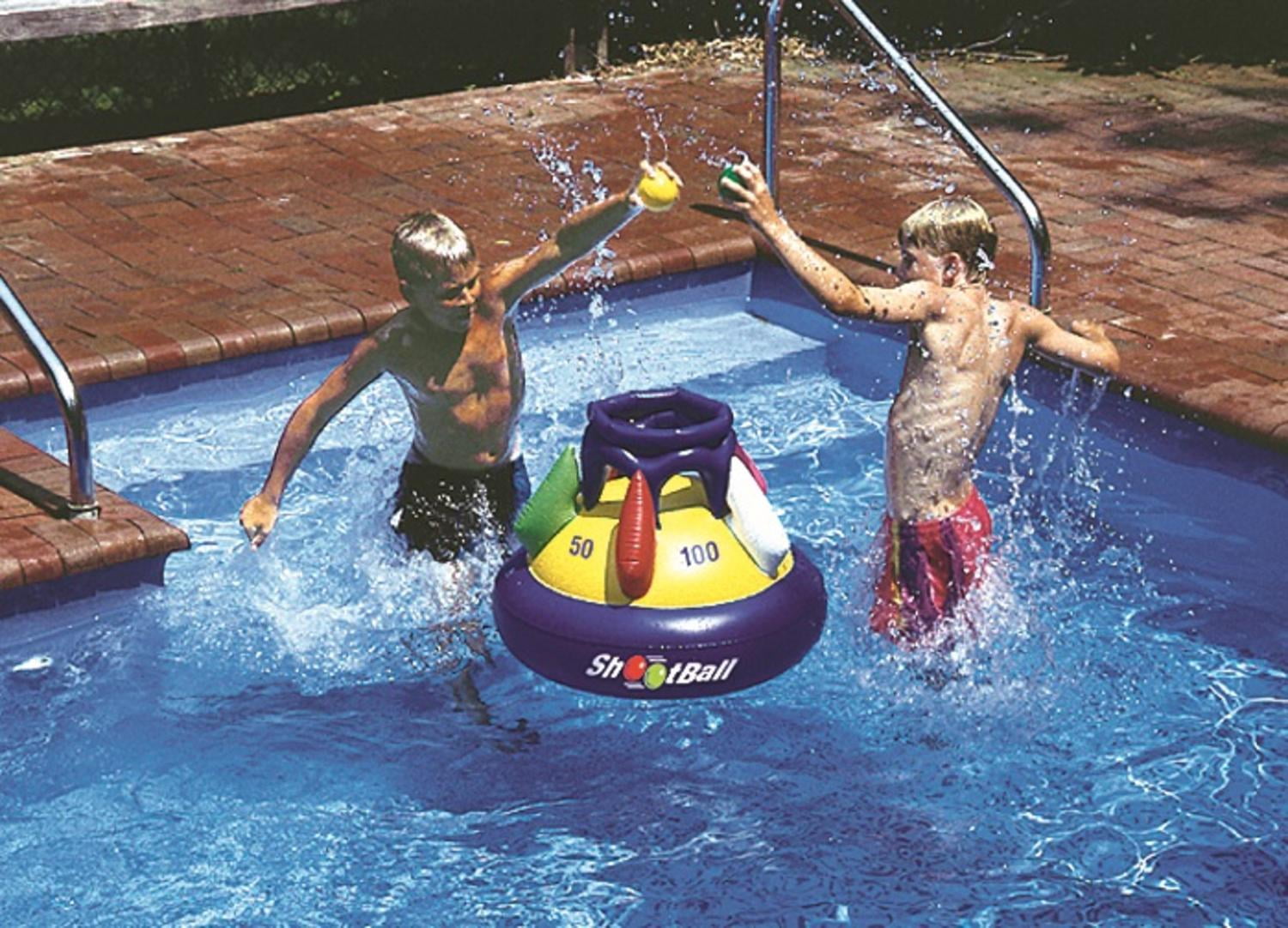 28" Water Sports Inflatable MultiPort Shootball Floating Swimming Pool