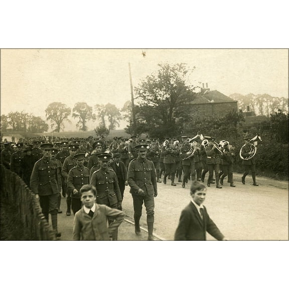 24"x36" Gallery Poster, marching band WWI by Fred C Palmer