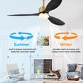 thumbnail image 4 of ALKAFY 52'' Modern Gold-Black LED Ceiling Fan with 3-CCT Adjustable, Remote & Reversible Motor for Chic Home Interiors, 4 of 11