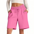 thumbnail image 2 of OIUUAK Women's Solid Color Comfortable Loose Cotton Shorts Casual Pants Drawstring Sports Pants, Loose Shorts for Women Summer, Womens Shorts Casual, Cotton Shorts for Woman, 2 of 2