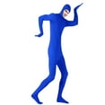 thumbnail image 5 of Wyobmus Men's And Women's Face Open Zentai Bodysuit Stretch Polyester Spandex Full Body Suit A-Blue, 5 of 9