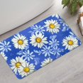 thumbnail image 2 of Blue Daisy Flower Lightblue Petals Pattern Bathroom Rugs Mat,Non Slip Microfiber Bathroom Rug,Rubber Backing,Soft Bathroom Mats for Bathroom Floor,Tub and Shower,17x30in(43x75cm), 2 of 5