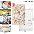 thumbnail image 2 of GZHJMY Romantic Flowers Print Pure Cotton Hand Towels for Bath Decorative Guest Towels Fingertip Towels for Bathroom Spa Gym, 2-Piece, 16 x 28 inches（195）, 2 of 7