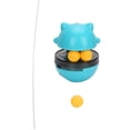 thumbnail image 1 of Dispensador de comida para gatos con fugas, ABS, con ruedas, para entrenamiento con pelota, juguetes interactivos, azul, 1 of 14