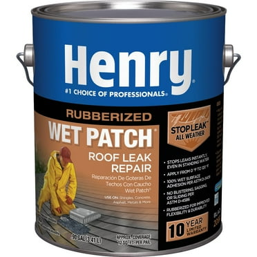 1 PK, Henry Wet Patch 1 Gal. Rubberized Roof Cement and Patching Sealant