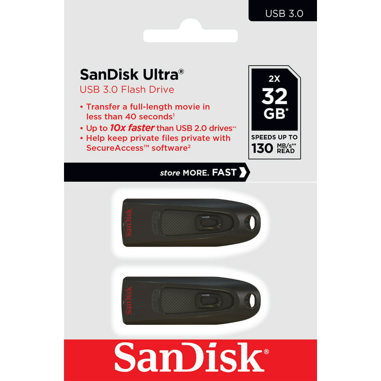 SanDisk Ultra 32GB USB 3.0 Flash Drive with Hardware Encryption (3-Pack)  Black SDCZ48-032G-GAM46T - Best Buy