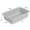 thumbnail image 3 of Obstnny 6-Pack 22 L Commercial Bus Tub Box, Plastic Dishpan Tub, Grey, 3 of 7