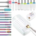 thumbnail image 1 of Juego de brocas para uñas Depvko, 21 piezas, con funda para manicura, 1 of 7