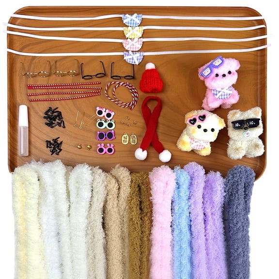 10 Pcs Coral Fleece Twist Sticks Craft Kit, Multicolor Fluffy Pipe Cleaners with Iron Wire, Plush Craft Pipe Cleaners for DIY Cartoon Animals, Doll Making, Beginner Friendly Art Project