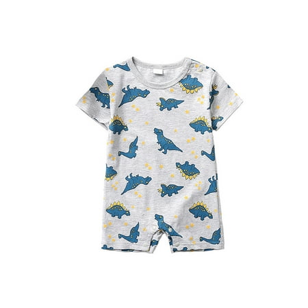 

koaiezne Boy Dinosaur Jumpsuit Romper Cartoon Baby Outfits Clothes Girl Boys Romper&Jumpsuit Toddler Suit Boy Romper Long Sleeve