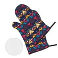 thumbnail image 2 of ZICANCN Oven Mitts and Pot Holders Sets, Exotic Style Tribal Geometry Baking Sets Kitchen Heat Resistant 4 Pieces, 2 of 8