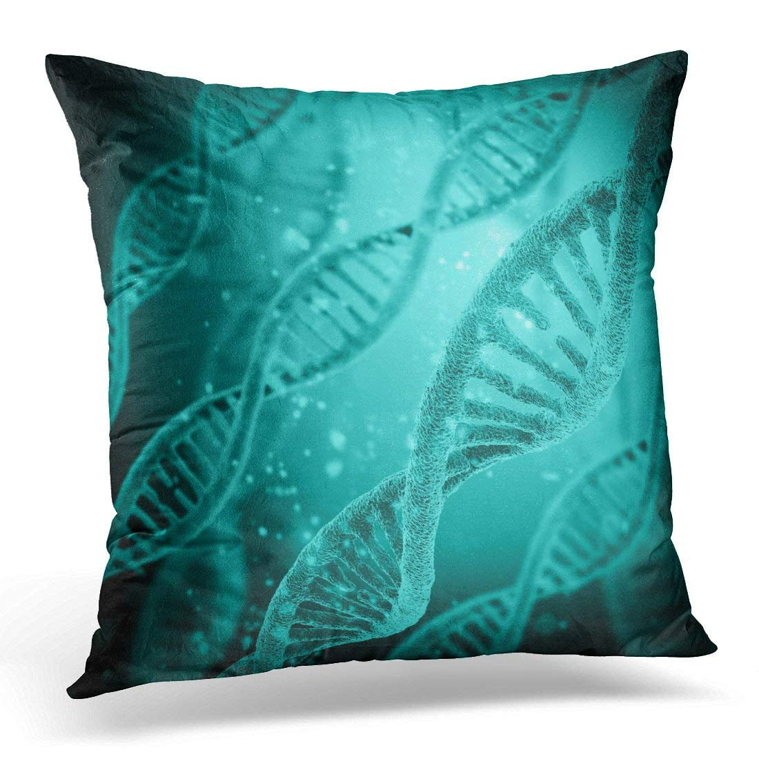 CMFUN Blue Biology Digital DNA Structure in Colour Medical Pillow Case